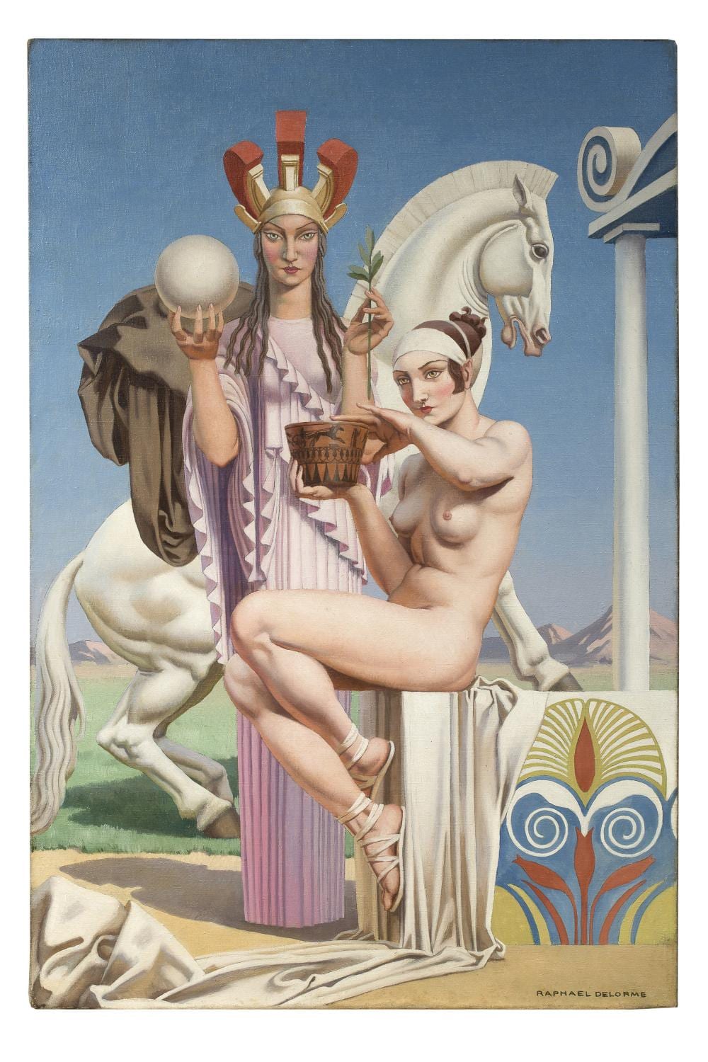 Raphaël Delorme comparable auction result: rapha l delorme 1885 1962 all gorie de la gr ce vers 1930