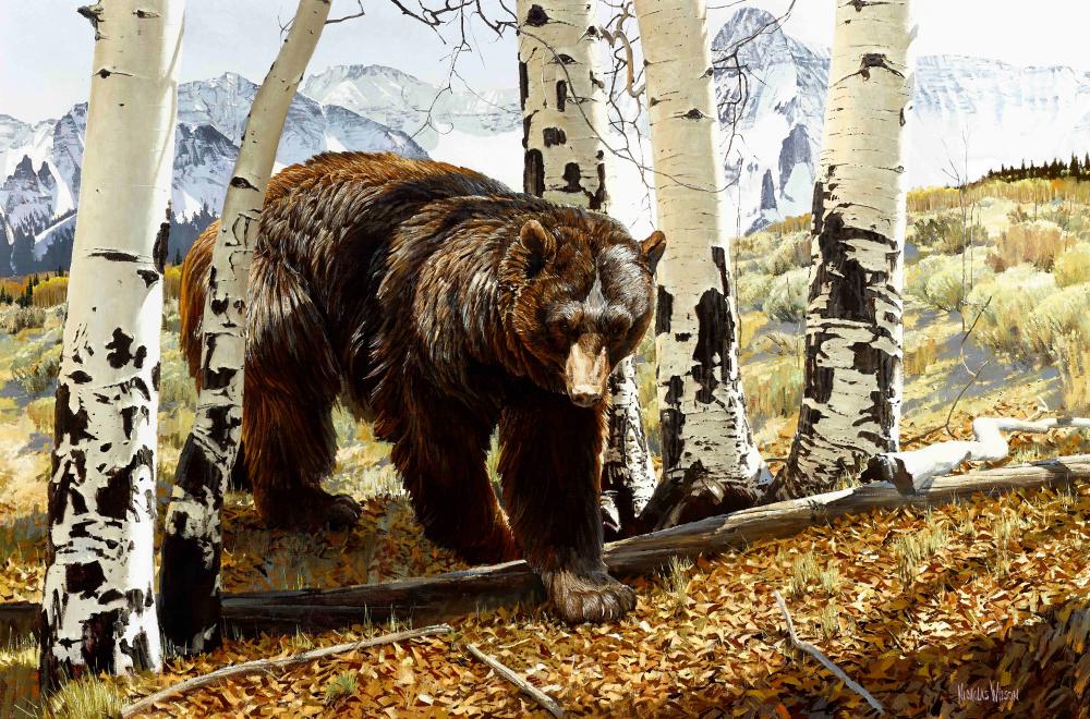 Nicholas Wilson comparable auction result: nicholas wilson born 1947 high country descent 40 x 60 in framed 48 1 2 x 68 1 2 in