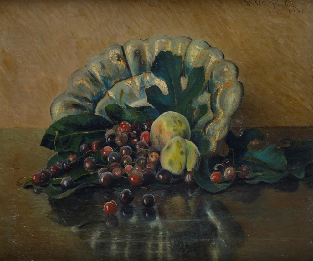 Valentino Ghiglia comparable auction result: valentino ghiglia firenze 1903 1960 natura morta con frutta 1943