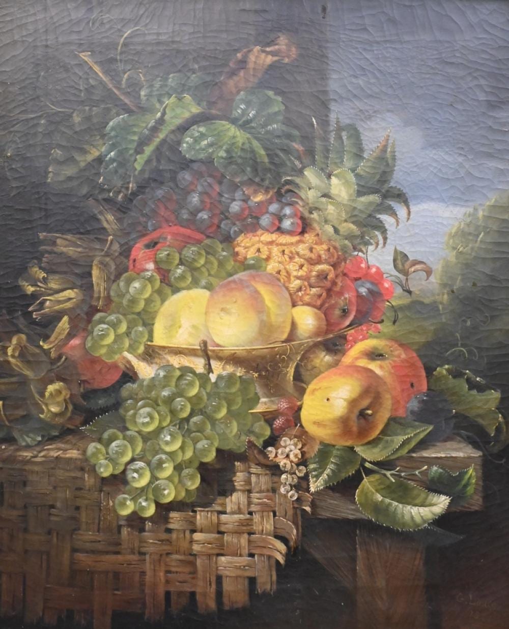 George Lance comparable auction result: george lance 1802 1864 still life with fruit oil on canvas signed lower right g lance 1841 30 x 25