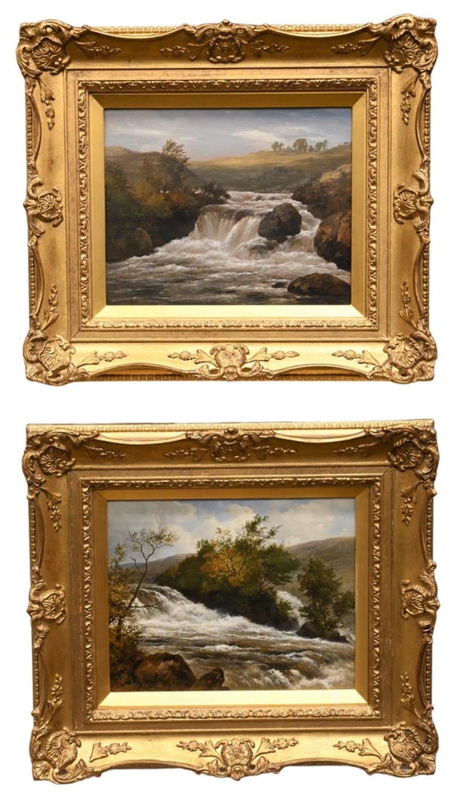 Edmund (1820) Gill comparable auction result: edmund gill england 1820 1894 pair of paintings each titled waterfall and dated 1885 oil on canvas sight size 8 x 10 g