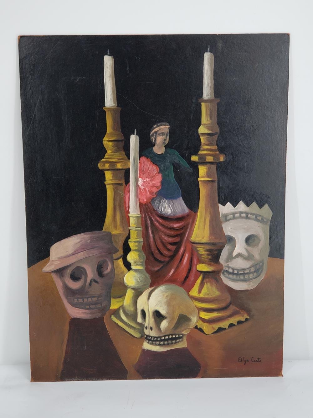 Olga Costa comparable auction result: olga costa oil on board