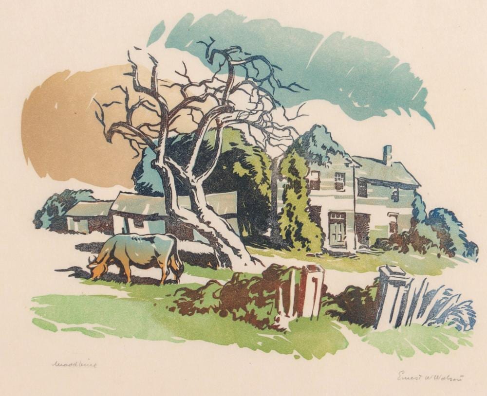 ernest w watson 1884 1969 color block print · Dirk Soulis Auctions · 2022-04-23 Ernest William Watson comparable auction result: ernest w watson 1884 1969 color block print