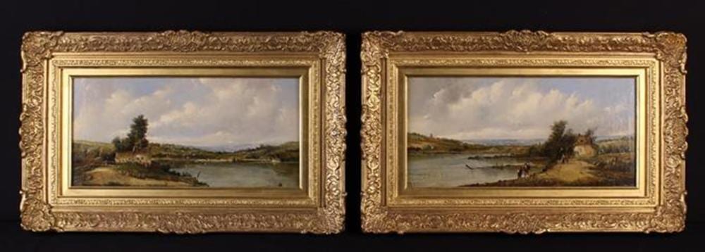 A. H. Vickers comparable auction result: a h vickers 1853 1907 a pair of 19th century oils on canvas landscapes with figures signed lo
