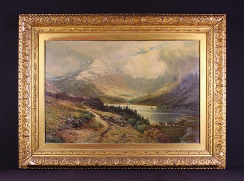 Clarence Roe comparable auction result: clarence roe british 1870 1909 a pair of oils on canvas landscape paintings of highland scenery
