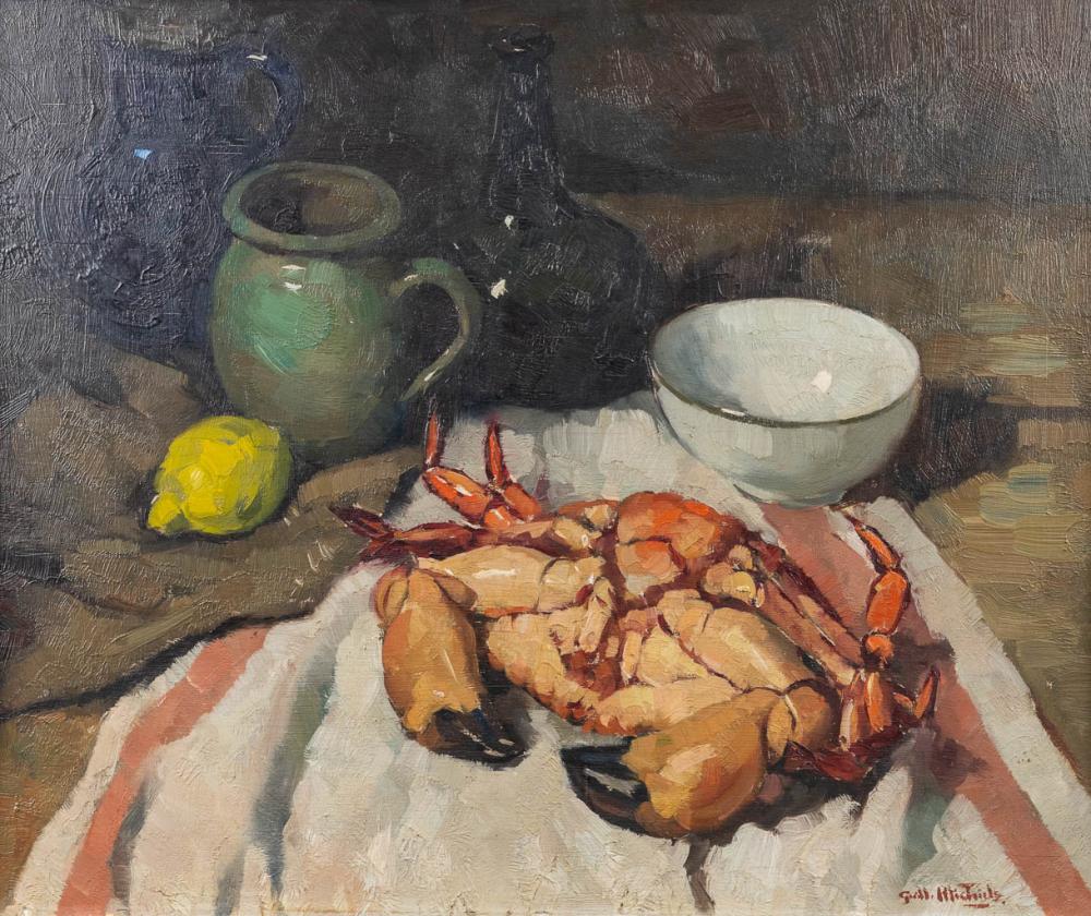 Guillaume (1909) Michiels comparable auction result: guillaume michiels 1909 1997 still life with a crab oil on canvas 60 x 50cm