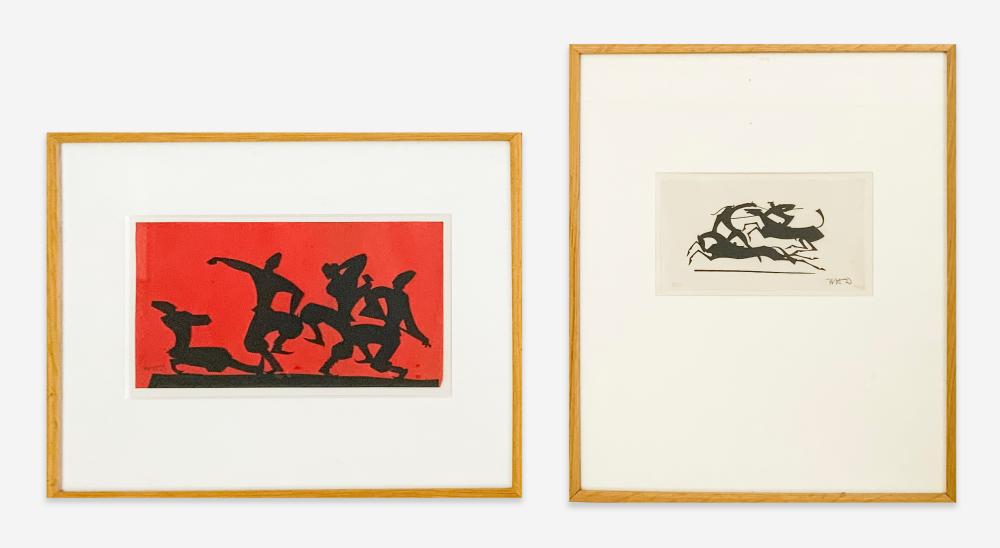 William Hunt Diederich comparable auction result: william hunt diederich 2 cut paper silhouettes