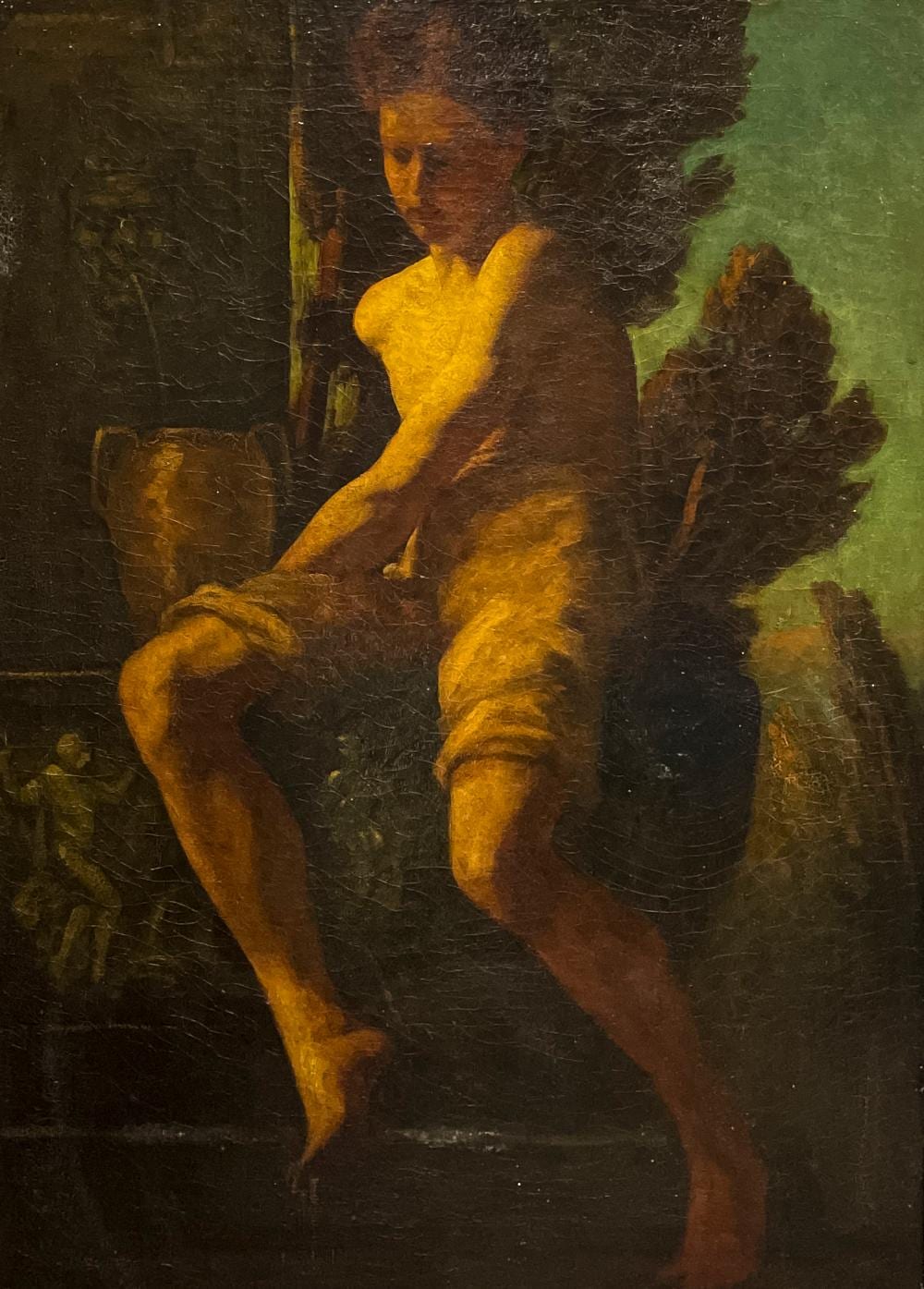 Herbert James Draper comparable auction result: herbert james draper a young boy seated by a fountain