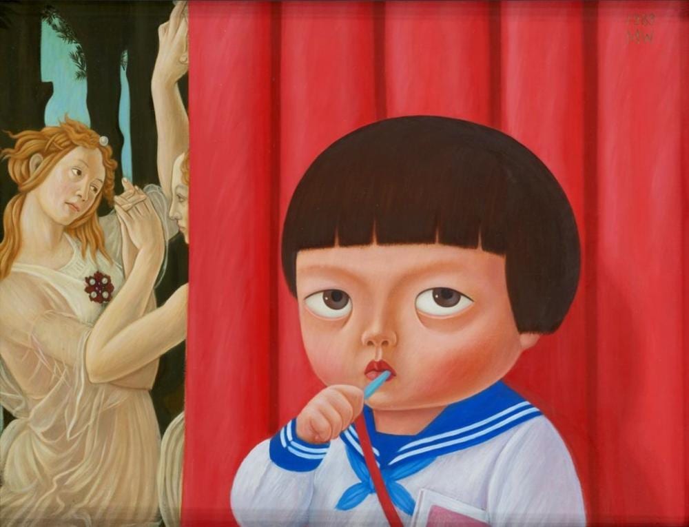 Mitsuru Watanabe comparable auction result: mitsuru watanabe b 1953 yukiko oil on canvas 32 x 41 cm 12 5 8 x 16 1