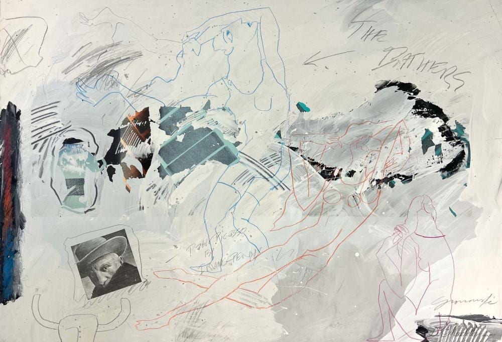 Tadeusz Gronowski comparable auction result: tadeusz gronowski polish 1894 1990 mixed media collage h 30 w 44 untitled the bathers