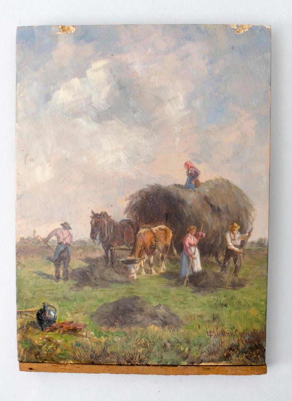 Ludwig Müller-Cornelius comparable auction result: ludwig m ller cornelius 1864 1946 heuernte hay harvest dachau um 1900