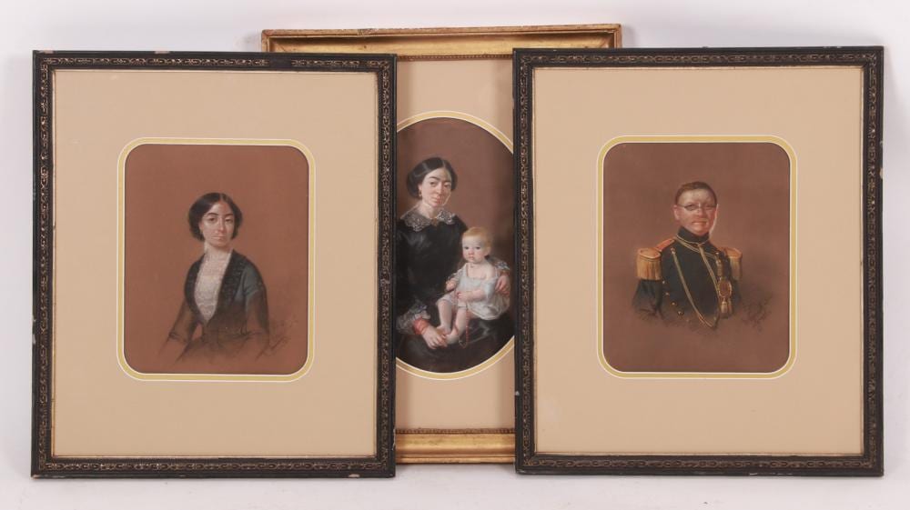 Emmanuel Joseph Lauret comparable auction result: emmanuel joseph lauret three portraits