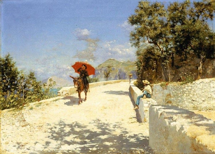 Augusto Lovatti comparable auction result: augusto lovatti roma 1852 capri 1921 sole di capri