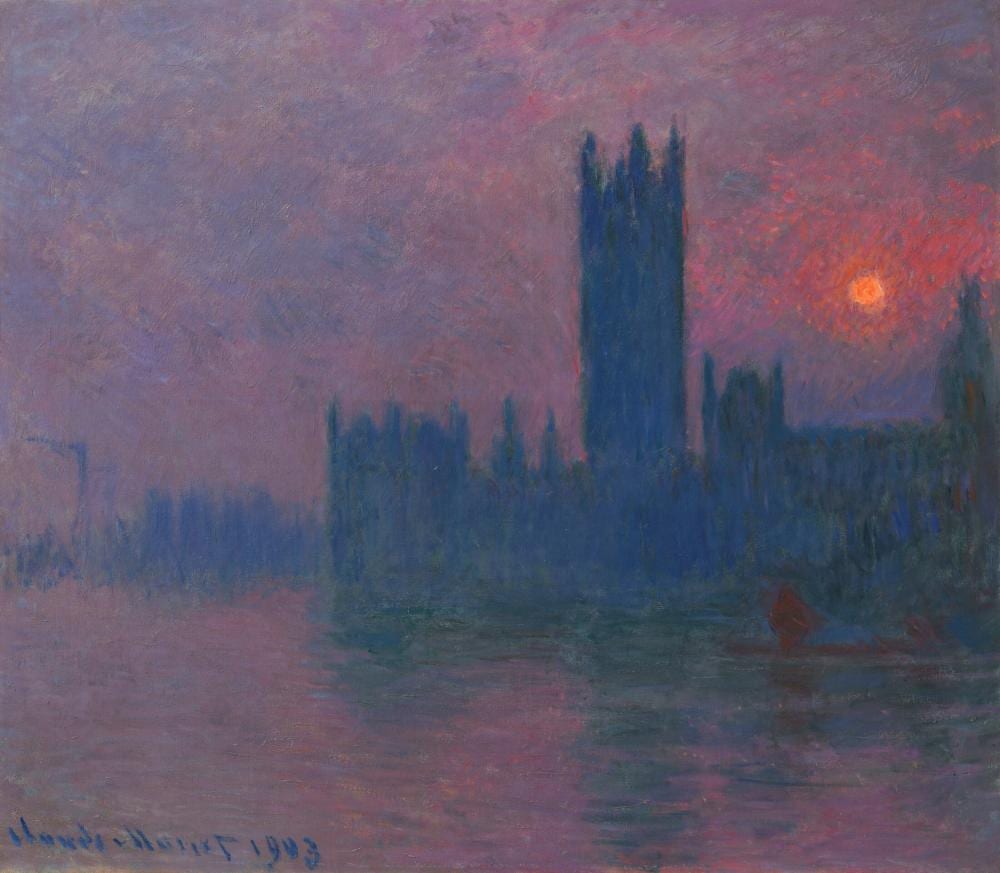 Claude Monet (1840-1926) Le Parlement, soleil couchant oil on canvas 32 x 3 comparable sale