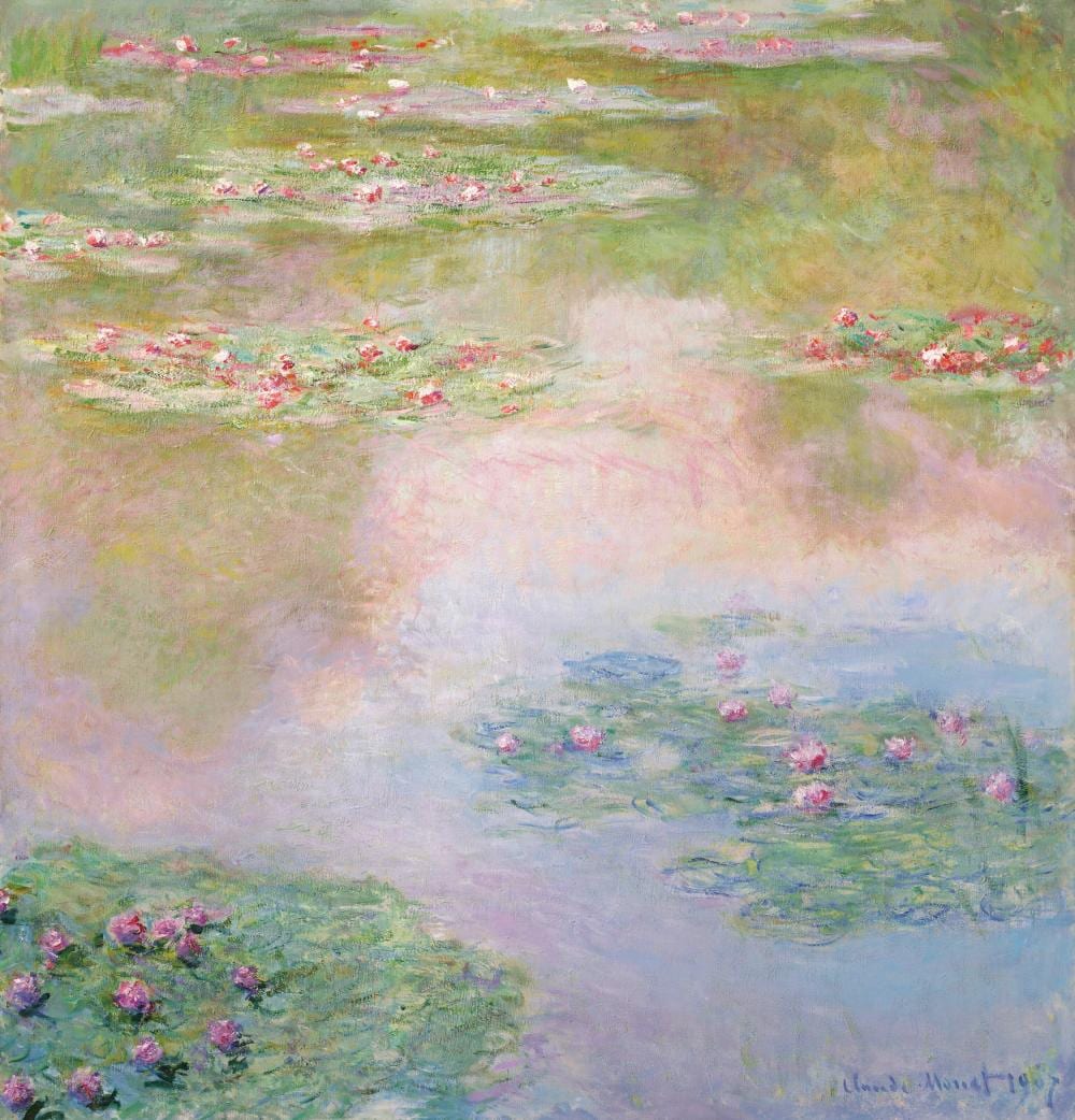Claude Monet (1840-1926) Nymphéas oil on canvas 37 x 35 1/4 in. (93.8 x 89. comparable sale