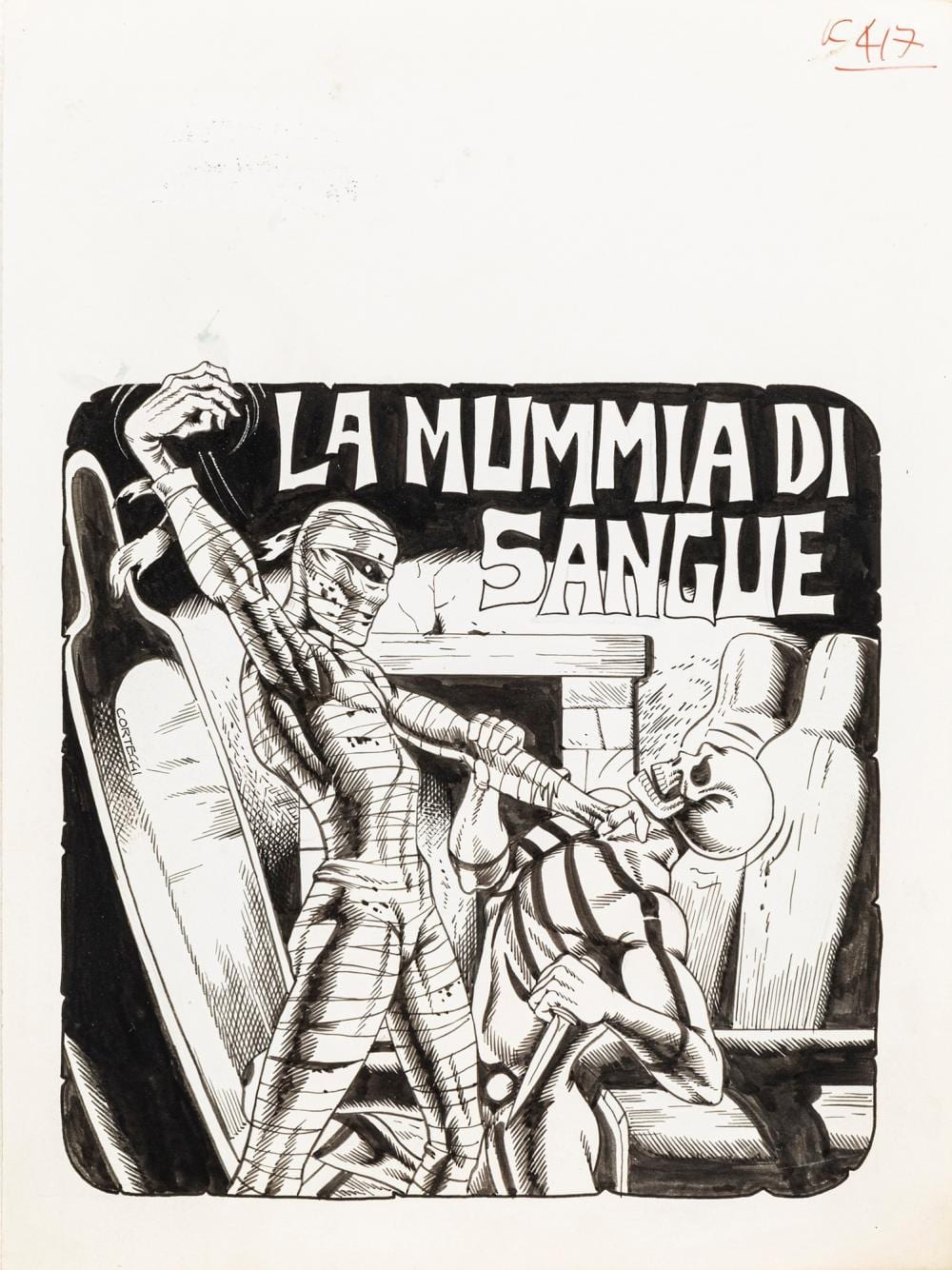 Luigi Corteggi comparable auction result: luigi corteggi kriminal la mummia di sangue 1974