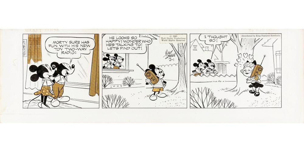 Floyd Gottfredson comparable auction result: floyd gottfredson mickey mouse 1963