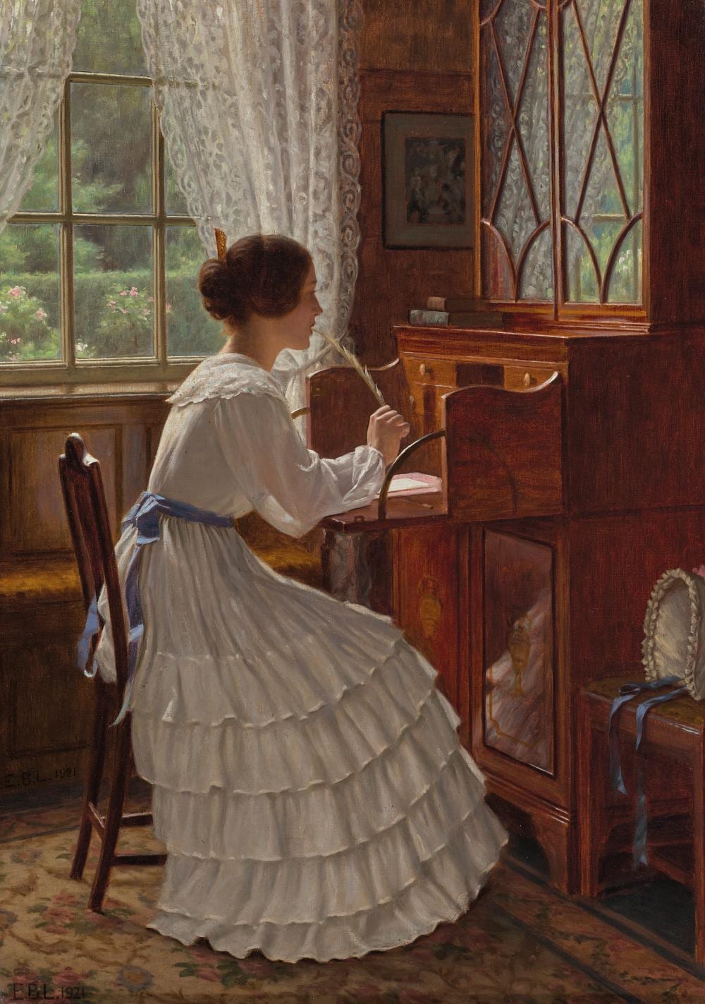 Edmund Blair Leighton comparable auction result: edmund blair leighton the letter 1921