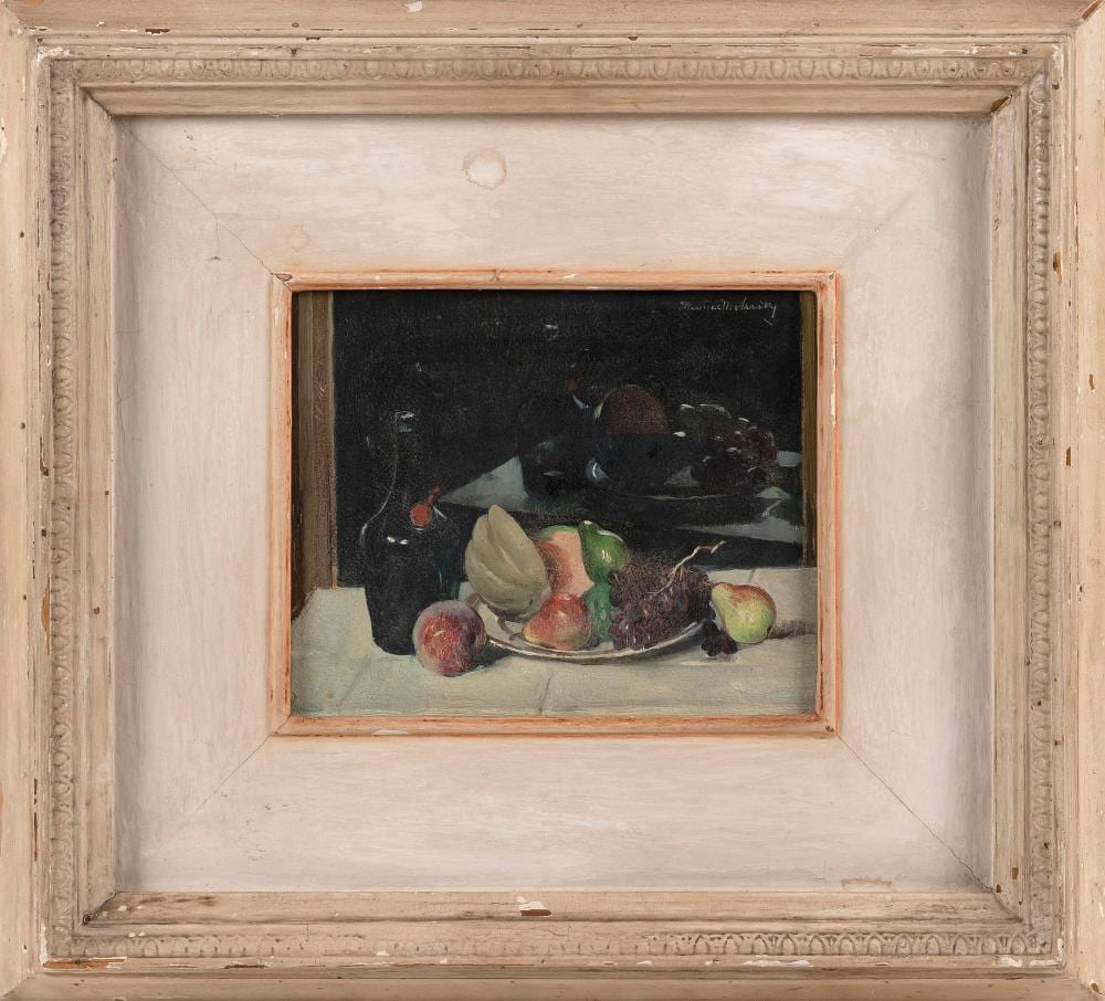 Maurice Molarsky comparable auction result: maurice molarsky pennsylvania 1885 1950 tabletop still life oil on board 8 x 10 framed 18 x 20
