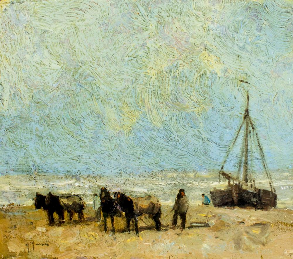 Anton Mauve (Dutch,1838-1888) oil painting antique sold by Broward Auction Gallery LLC, lot 192 — auction record photograph