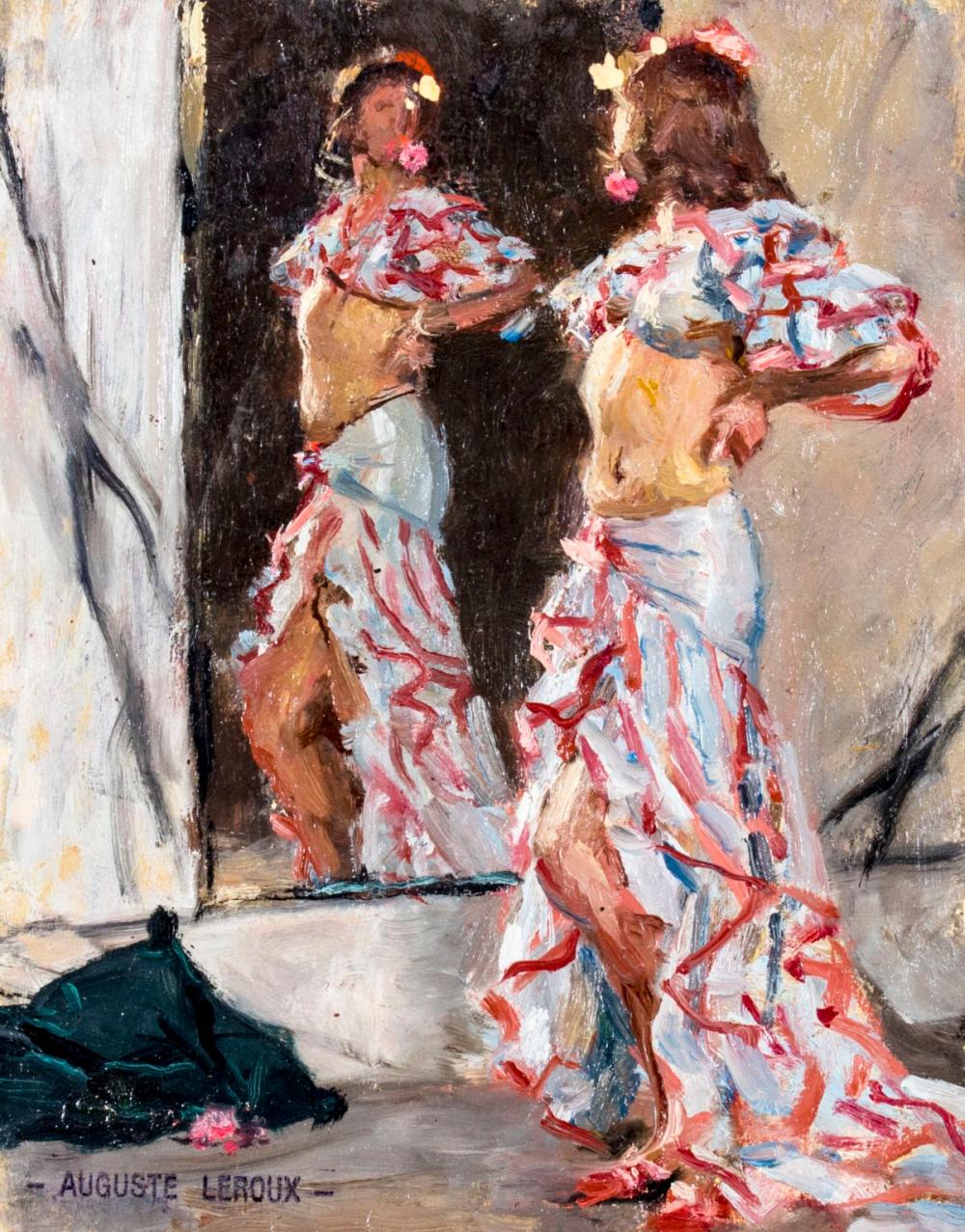 auguste leroux french 1871 1954 oil painting 2 sided · Broward Auction Gallery LLC · 2022-06-12 Jules Marie Auguste Leroux comparable auction result: auguste leroux french 1871 1954 oil painting 2 sided