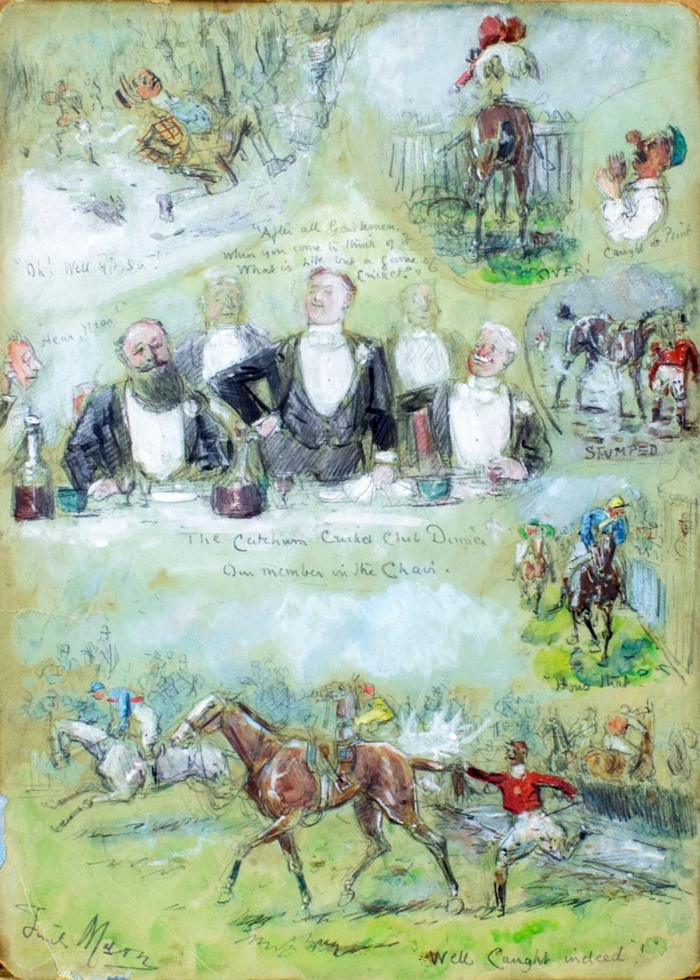 Finch Mason comparable auction result: george finch mason uk 1850 1915 mixed media painting antique