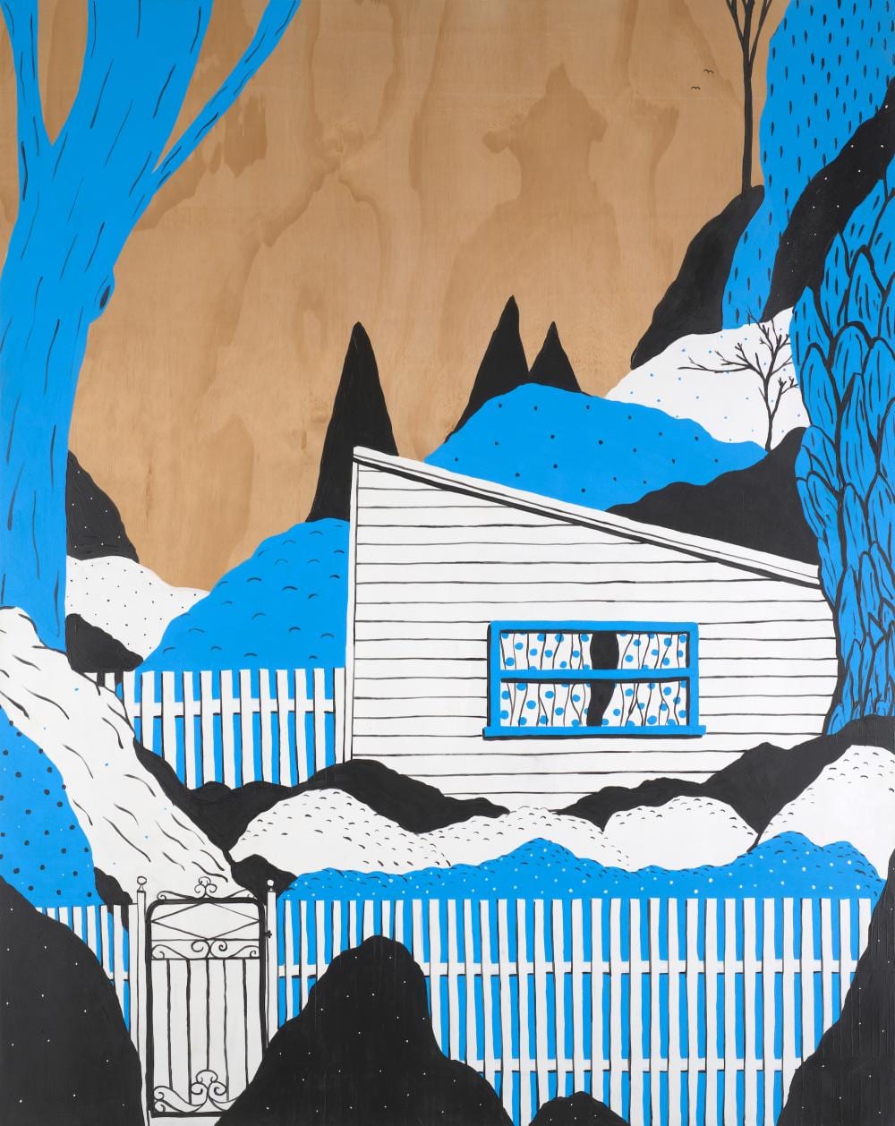 Tom Gerrard comparable auction result: tom gerrard born 1977 snapshots of suburbia 2018 synthetic polymer paint on mdf