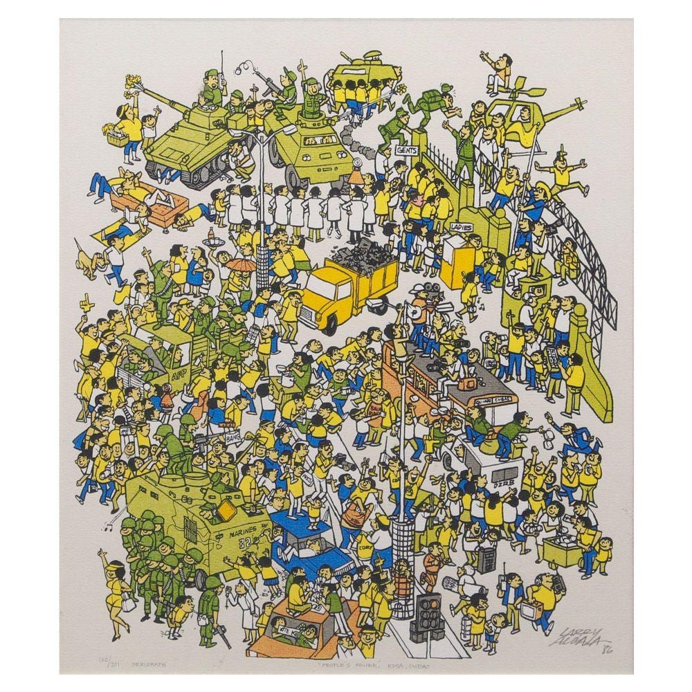 Larry Alcala comparable auction result: larry alcala 1926 2002 people s power edsa cubao