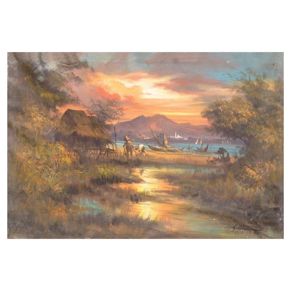 Antonio Calma comparable auction result: antonio calma b 1954 landscape