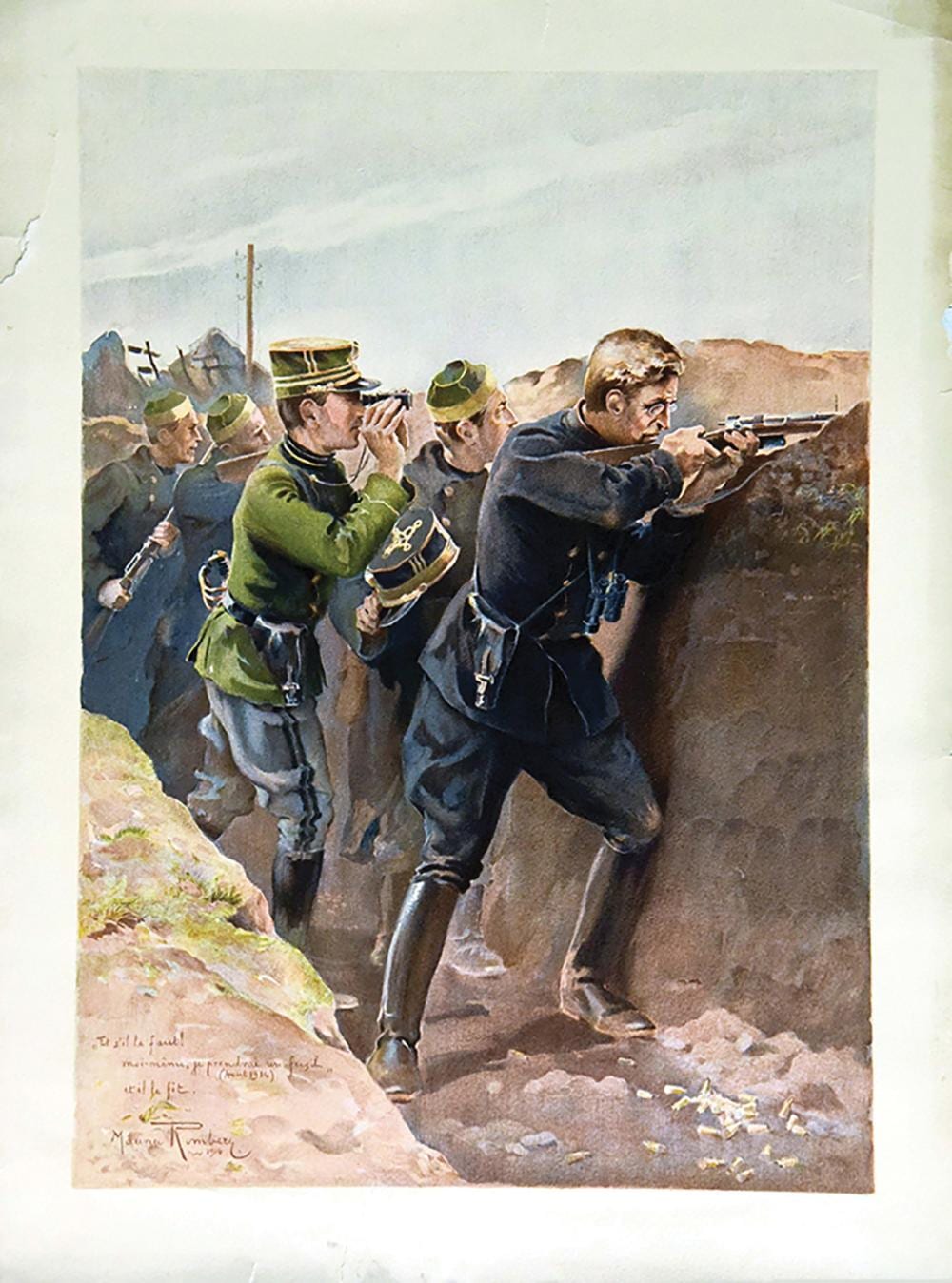 Maurice Romberg comparable auction result: et si il le faut moi m me je prendrai un fusil et il le fit 1914