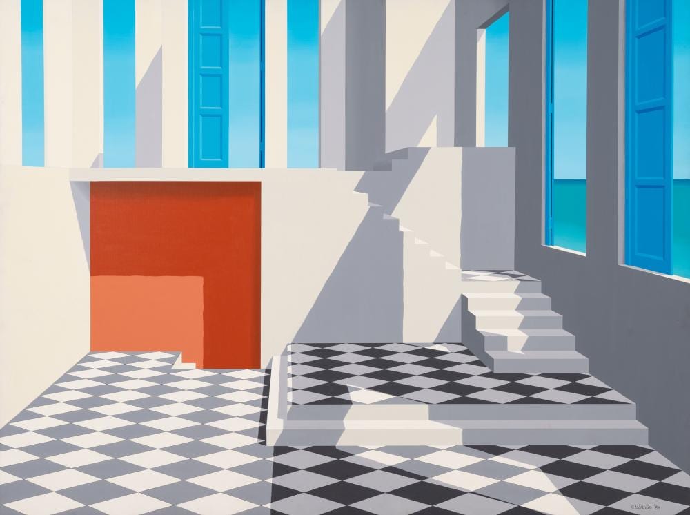 Humberto Calzada comparable auction result: humberto calzada cuban b 1944 living in a calendar ii 1983