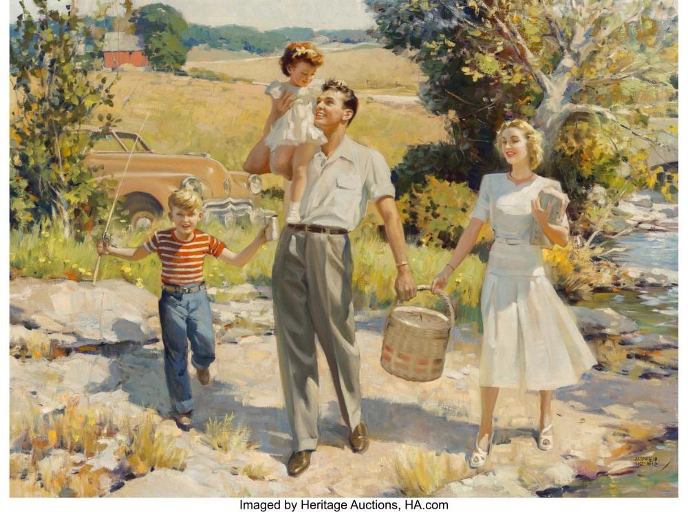 Andrew Loomis comparable auction result: andrew loomis american 1892 1959 this is america shaw barton calendar illust