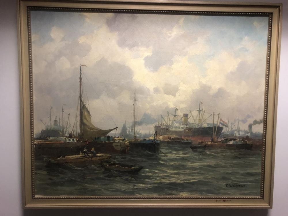 Gerardus Wiegman comparable auction result: gerardus wiegman oil on carvas harbor waterscene