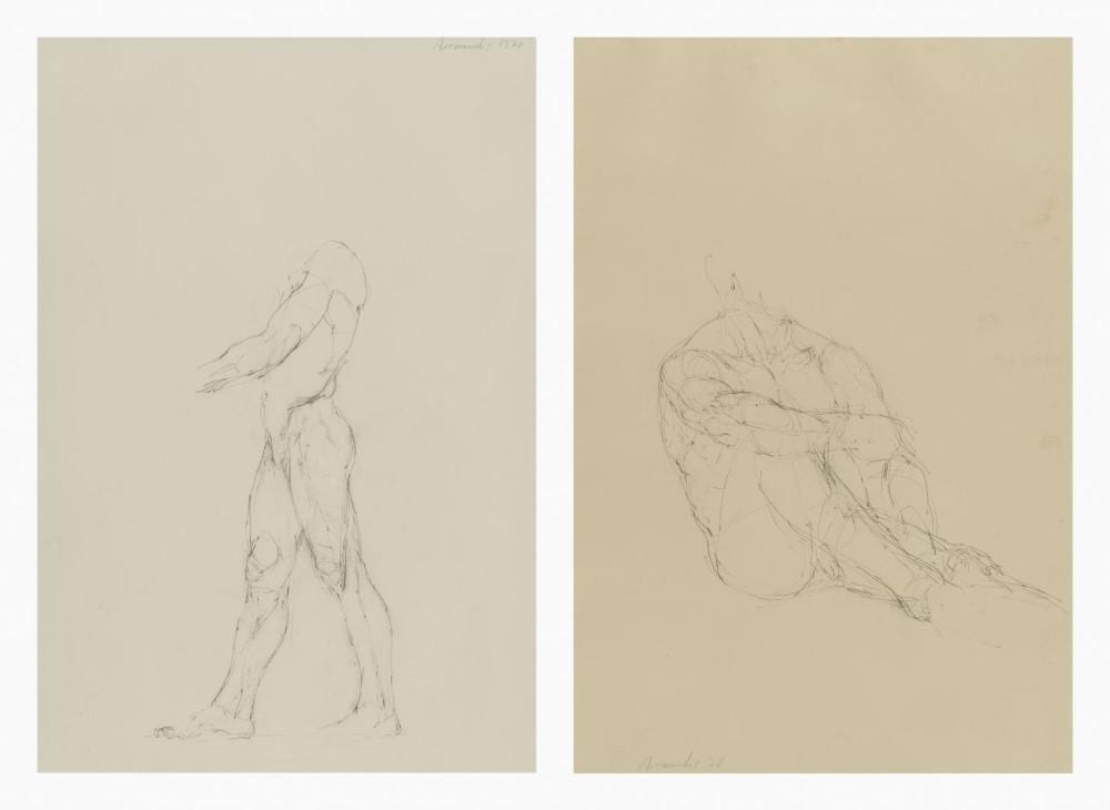 Joannis Avramidis comparable auction result: joannis avramidis 1922 2016 nus masculins deux mines de plomb sign es et dat es 70 60x41 cm