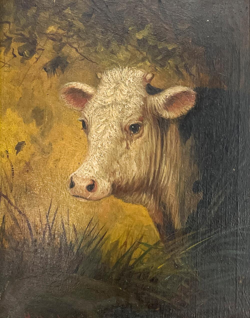 Henry H. Cross comparable auction result: henry h cross portrait of a cow