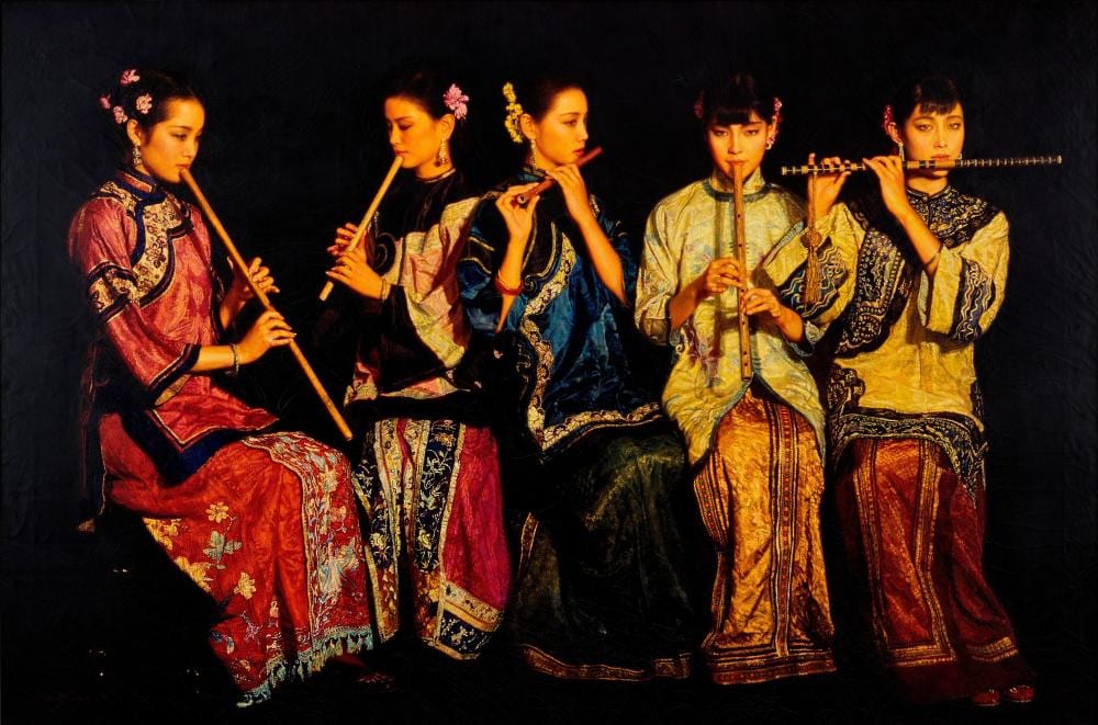 Chen Yifei 陳逸飛 - Banquet 夜宴 comparable sale