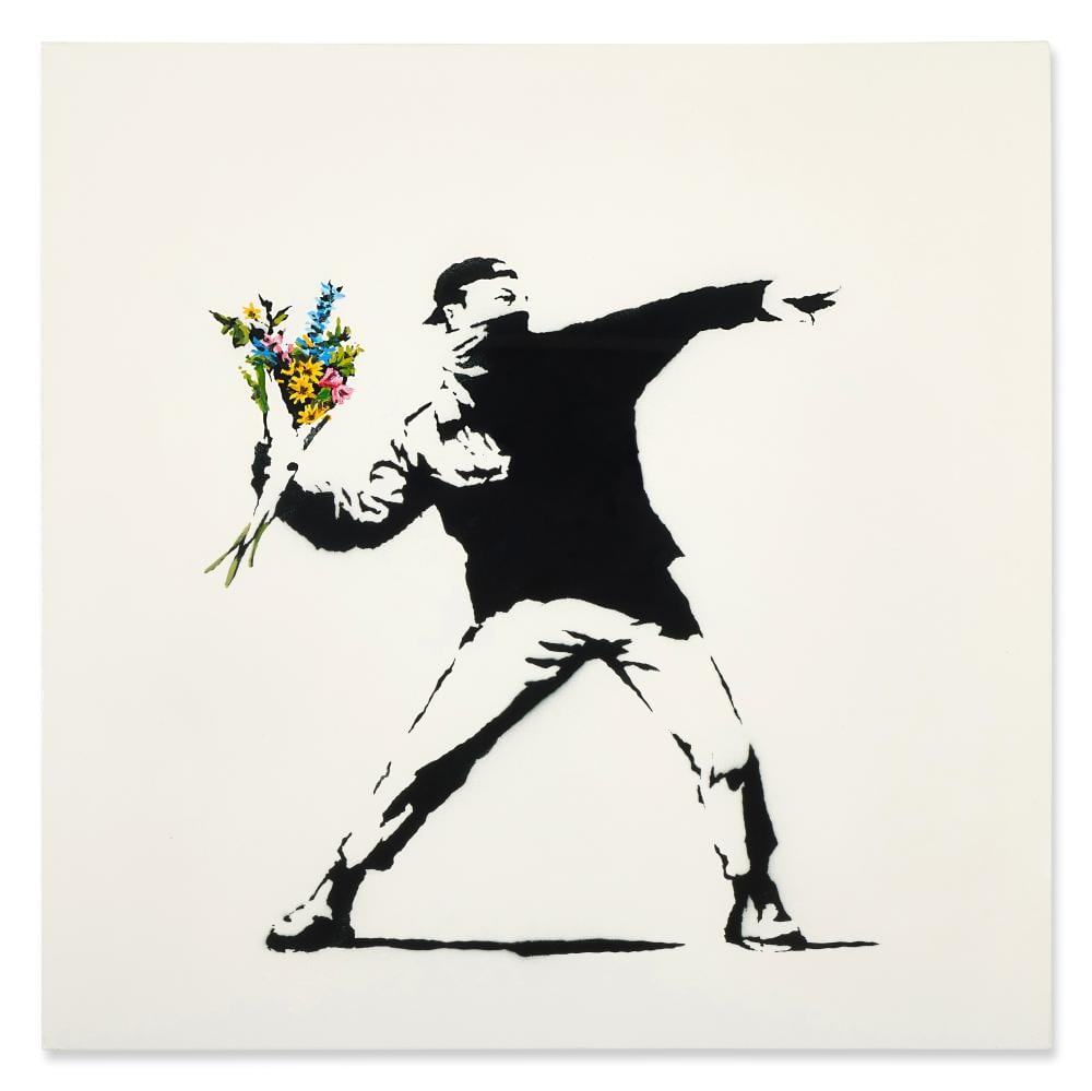 Banksy 班克斯 - Love is in the Air 愛在空氣中 comparable sale