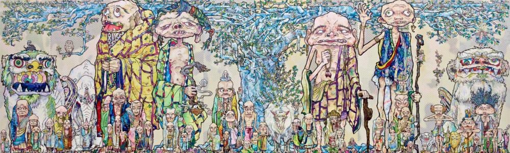 Takashi Murakami 村上隆 - 69 Arhats Beneath the Bodhi Tree 菩提樹下六十九羅漢 comparable sale