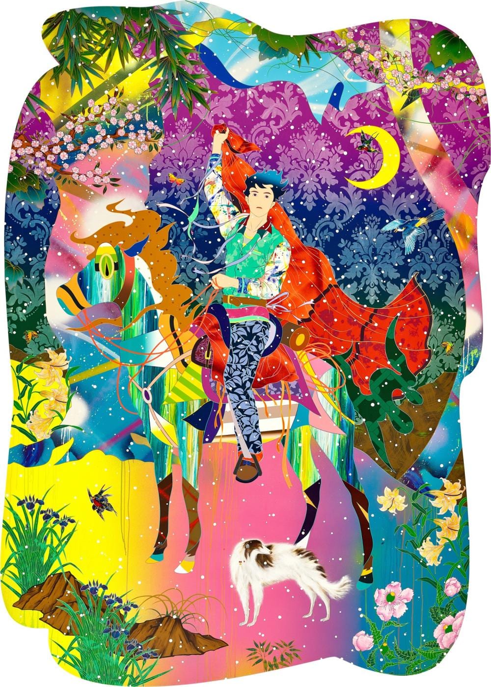 Tomokazu Matsuyama 松山智一 - Something Came Together 融匯拼合 comparable sale