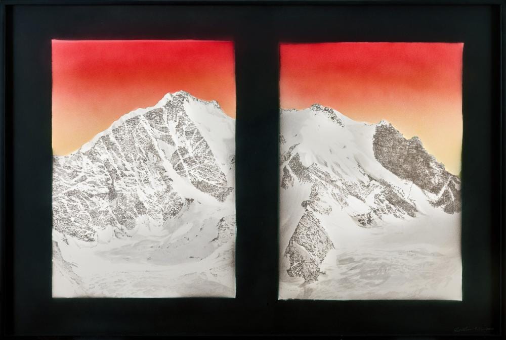Ed Ruscha 埃德 · 魯沙 - A Scene Through a Window 窗外景緻 comparable sale