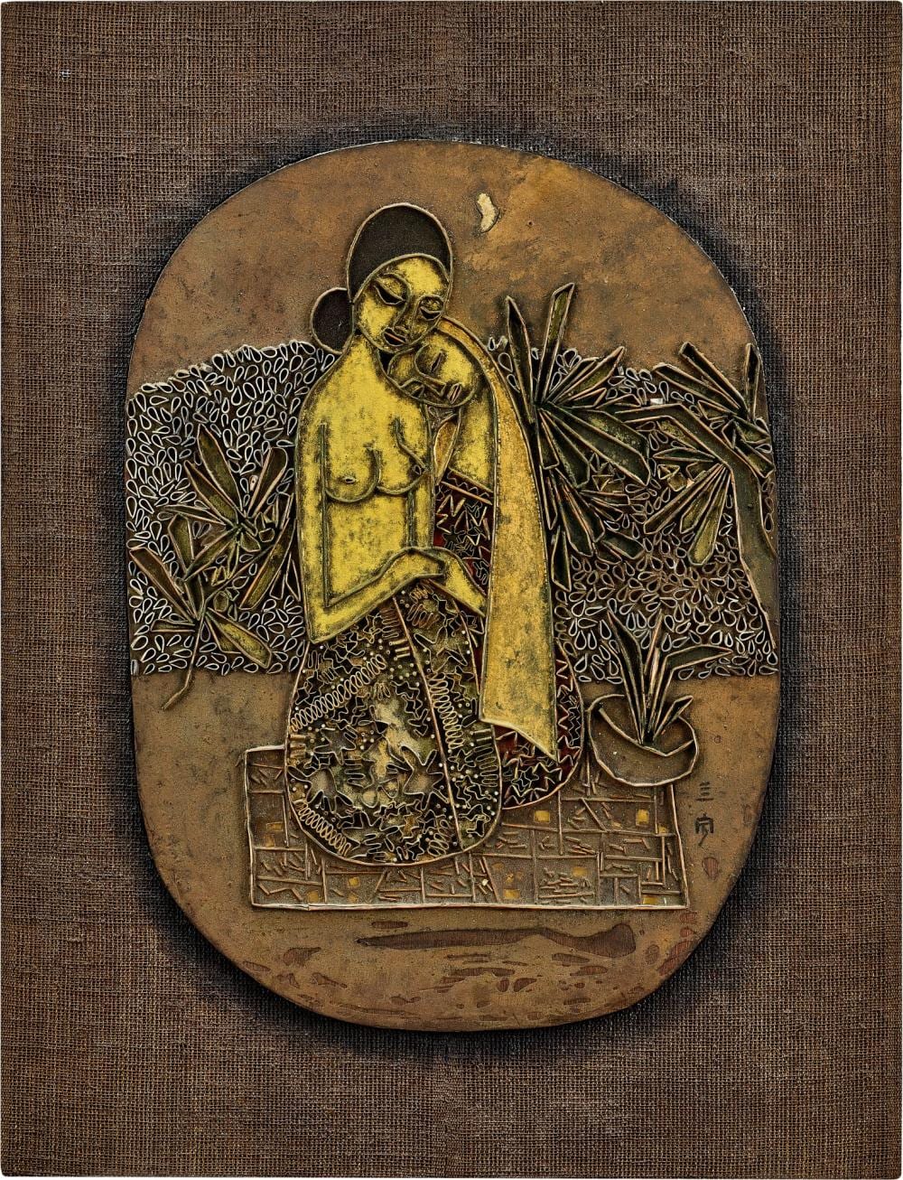 Cheong Soo Pieng 鍾泗濱 - Sisters 姐妹 sold by Sotheby's, lot 764 — auction record photograph