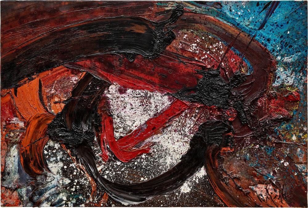 Kazuo Shiraga 白髮一雄 - Twilight of Edo 江戶的深色 comparable sale