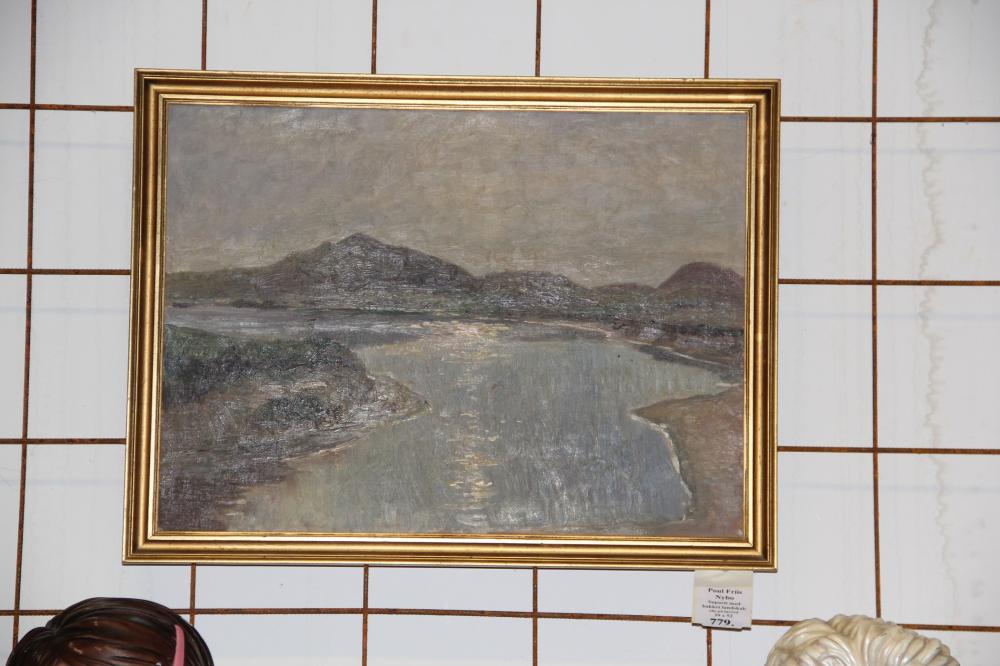 Poul Friis Nybo comparable auction result: poul friis nybo 1869 1929 s parti med bakket landskab olie p l rred 39 x 52