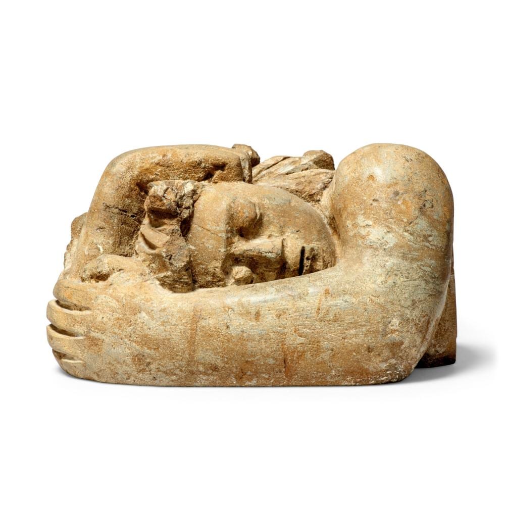 Glynn Williams comparable auction result: glynn williams b 1939 sleeping woman hornton stone unique 10 1 2 in 2