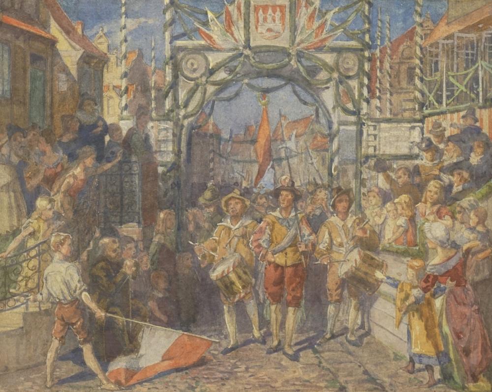 Rudolf Jordan comparable auction result: rudolf jordan attributed parading through the city of hamburg