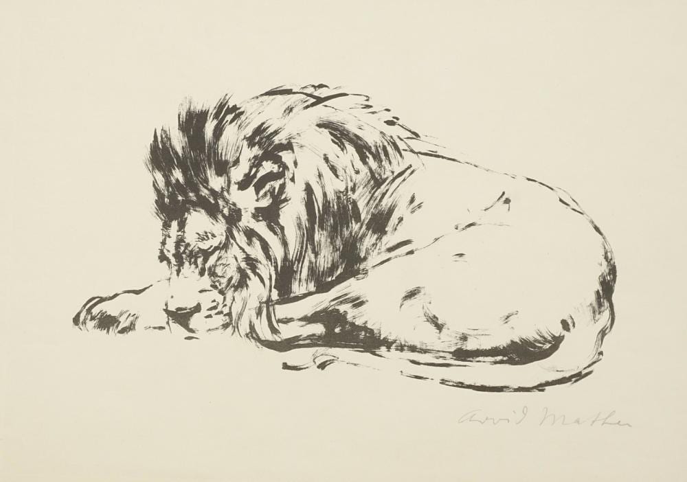 arvid mather 1905 1950 resting lion · Kunst- und Auktionshaus Quedlinburg · 2022-05-07 Arvid Mather comparable auction result: arvid mather 1905 1950 resting lion