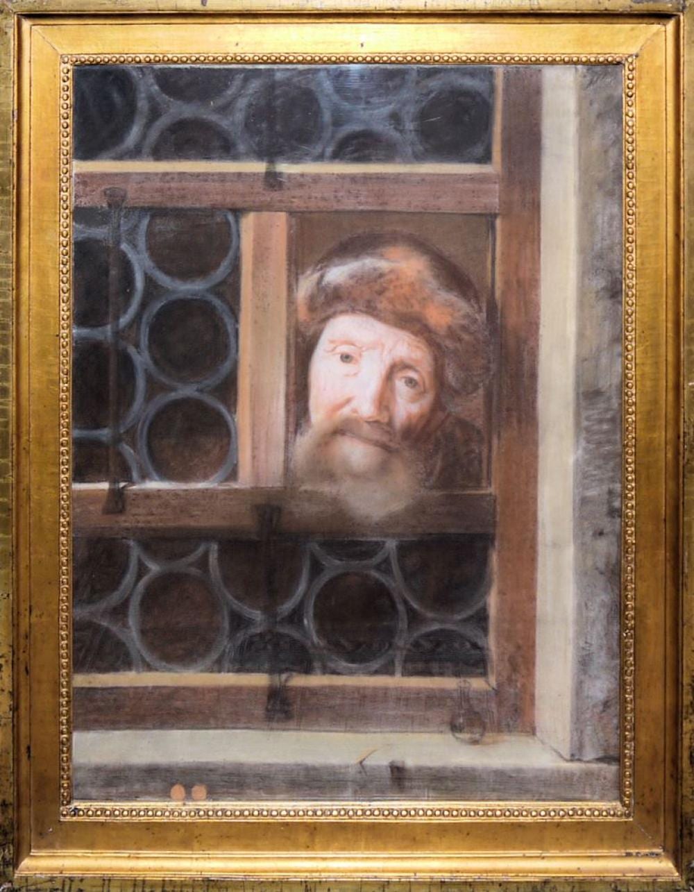 samuel van hoogstraten kopie nach alter mann am fenster von 1653 ausschnitt pastell · K&K – Auktionen in Heidelberg · 2022-05-13 Samuel van Hoogstraten comparable auction result: samuel van hoogstraten kopie nach alter mann am fenster von 1653 ausschnitt pastell