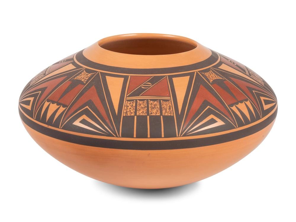 Steve Lucas comparable auction result: steve lucas hopi 1955 polychrome pottery jar
