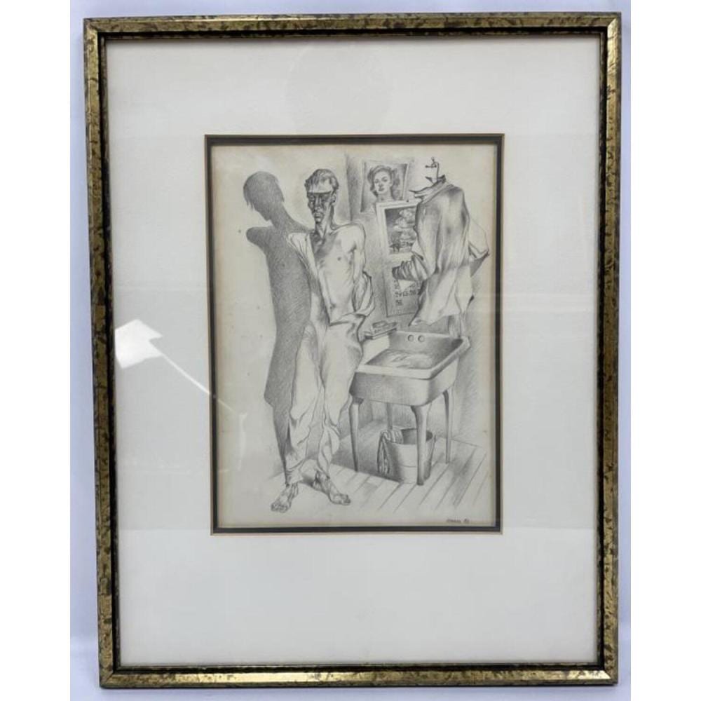 Michael Lenson comparable auction result: michael lenson pencil drawing