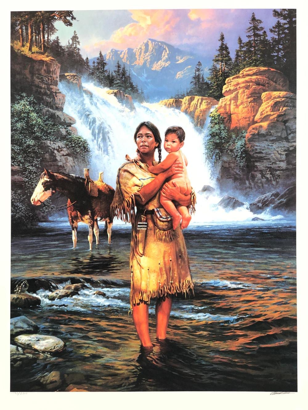 Chuck Ren comparable auction result: chuck ren wilderness child ltd ed signed print